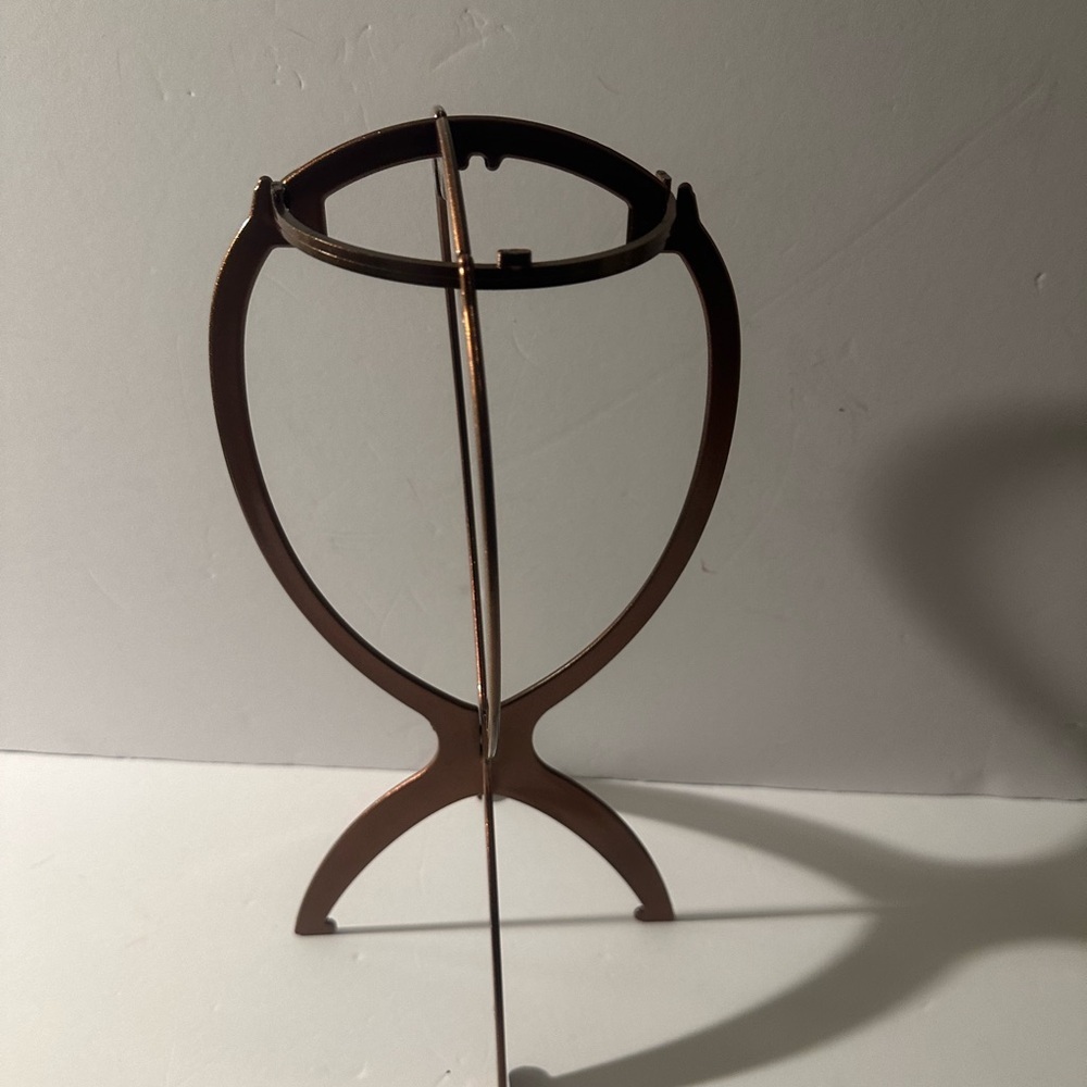 Elegant Bronze Wig Travel Stand. Discounted Shipping.Free When Bundles 3+ items.